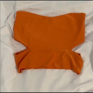 Orange pretty little thing tube top